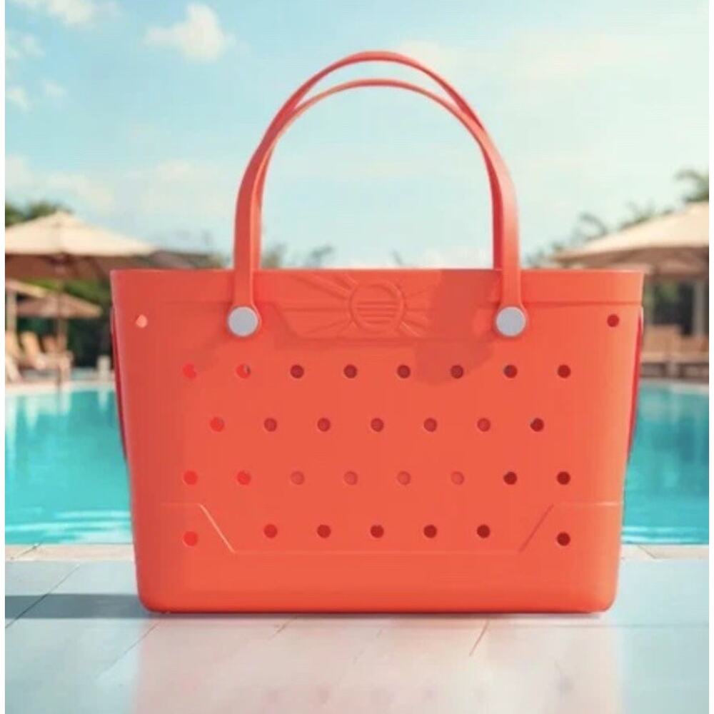 Beachcomber Bag Coral Pink NWT 13.6” X 9.6” X 19.1” - Picture 2 of 7